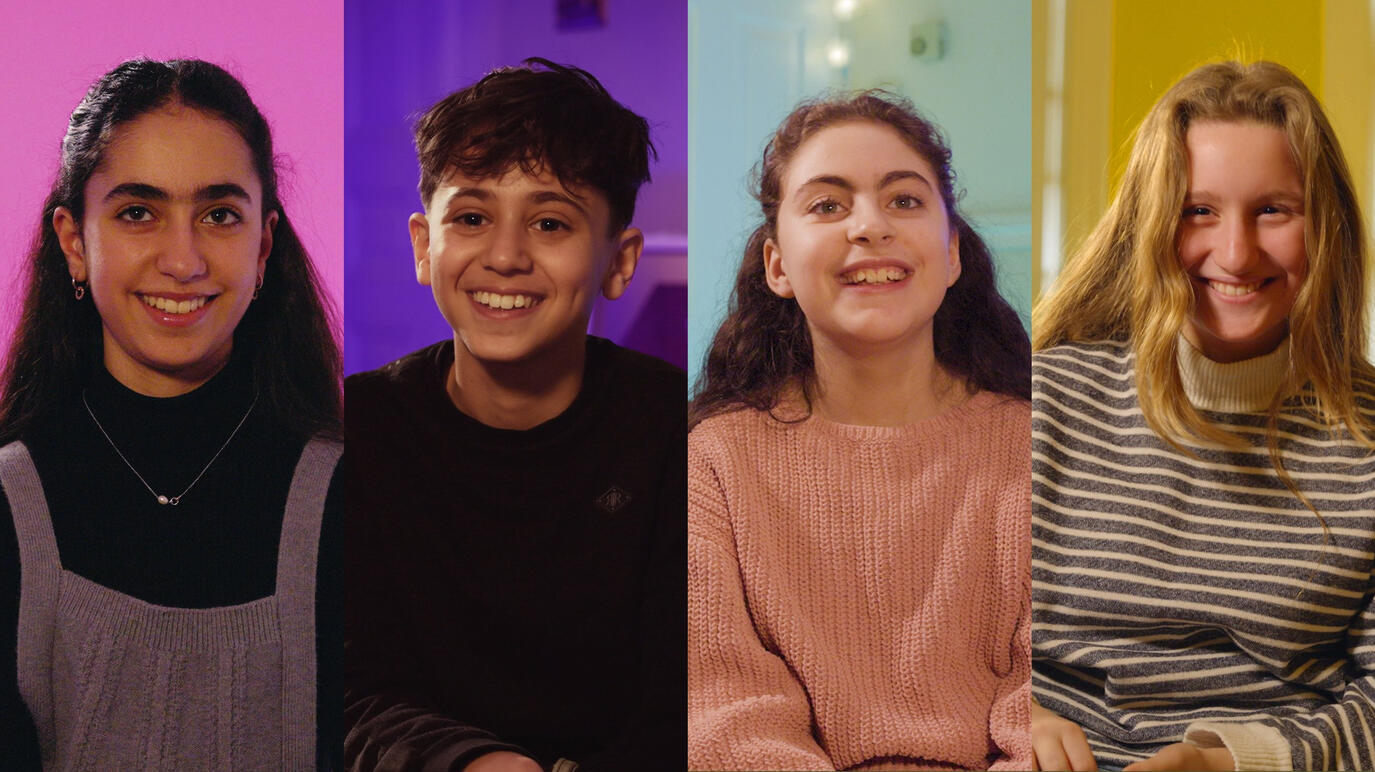 Four Children in separate frames